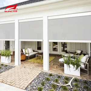 Sunc ngoài trời nhiệm vụ nặng nề Patio Con lăn Rèm <span class=keywords><strong>Sun</strong></span> <span class=keywords><strong>Shade</strong></span> cửa sổ điện Zip theo dõi ngoài trời không thấm nước cơ giới con lăn rèm - Product Image 6