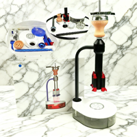 Ensemble de narguilé chicha avec tuyau en caoutchouc, lumière LED, fusée, élégant, accessoire de fumage de bar, décoratif coloré, portable