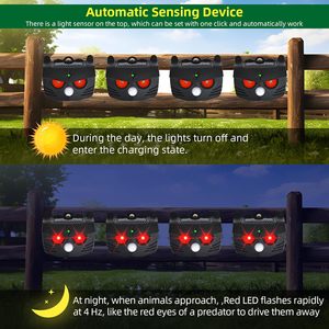 Nouvel Arrivage OEM ODM Répulsif Solaire Ultrasonique Étanche en ABS pour Animaux Nuisibles Extérieurs (Singes, Cerfs, Ours, Loups) Électrique - Product Image 2