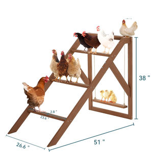 Wooden Chicken <b>Swing</b> Set and Perches for Farmhouses Chicken Toys and Bedding - Product Image 2