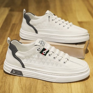 Nuove Scarpe Casual da Uomo 2026 Traspiranti e Resistenti all'Usura, in PU Artificiale, con Fodera in Cotone Bianco, Sneakers Basse alla Moda per Giovani - Product Image 3