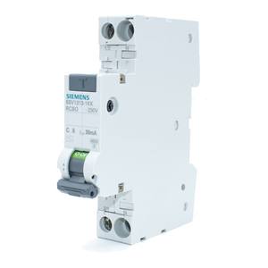 Disjoncteur différentiel Siemens Rcbo 6A 1P+N 30mA 230V Courbe C Montage modulaire - Product Image 1