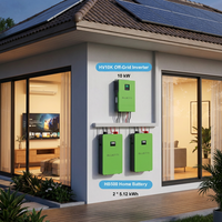 Système d'alimentation hors réseau de haute qualité 10 kW pour toute la maison, capacité de surtension de 200 %, alimente climatiseur, réfrigérateur, pompe à eau pour communauté fermée