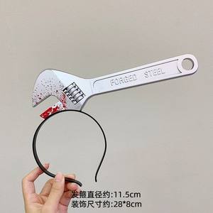 Bandeau d'Halloween Simulation plastique à travers la tête de la boucle du <span class=keywords><strong>couteau</strong></span> de cuisine Accessoires de cosplay Baril d'aiguille - Product Image 5