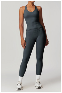 Abbigliamento da Palestra per <span class=keywords><strong>Donna</strong></span>, <span class=keywords><strong>Pantaloni</strong></span> Yoga a Compressione Morbida e Top Leggeri, Set <span class=keywords><strong>Sportivi</strong></span> Elasticizzati - Product Image 6