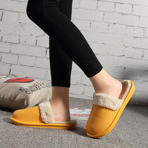 รองเท้าแตะผ้าฝ้ายคุณภาพเยี่ยมสำหรับฤดูหนาว ใส่ได้ทั้งผู้หญิงและผู้ชาย พื้นหนากันลื่น ปลายเปิด เหมาะสำหรับฤดูใบไม้ร่วงและฤดูร้อน - Product Image 3