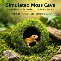 Caverne de simulation en mousse pour reptiles, abri humidifiant, habitat pour serpents, lézards, geckos, décoration de terrarium et de vivarium