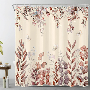 Feuilles d'automne rideau <span class=keywords><strong>de</strong></span> douche aquarelle feuille d'eucalyptus impression rideau <span class=keywords><strong>de</strong></span> douche <span class=keywords><strong>plante</strong></span> <span class=keywords><strong>salle</strong></span> <span class=keywords><strong>de</strong></span> <span class=keywords><strong>bain</strong></span> imperméable Polyester rideaux <span class=keywords><strong>de</strong></span> <span class=keywords><strong>bain</strong></span> - Product Image 2