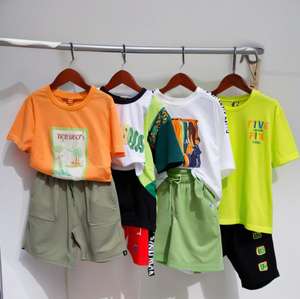 Ensemble de vêtements pour enfants en coton de haute qualité, neuf, vente en gros, lot de vêtements d'été pour enfants, Chine, en vrac - Product Image 4