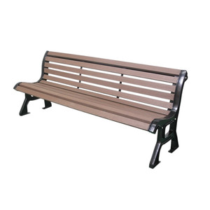Panchina Urbana in Composito <span class=keywords><strong>Legno</strong></span>-Plastica per Arredo Urbano, Seduta per Parchi Pubblici e Giardini - Product Image 6
