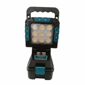 2500 lumens 9x3W 27W có thể sạc lại 18V công cụ điện chạy bằng pin đèn làm việc có thể thu vào tay cầm Chân máy gắn cơ học ngoài trời - Product Image 4
