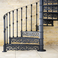 CBMmart Escalier en colimaçon en acier forgé noir personnalisé au design antique pour petit espace