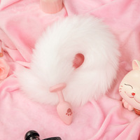 Jouets sexuels anaux pour adultes Bouchon de patte de chat en silicone sexy avec queue de lapin en acier inoxydable