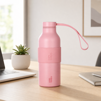 Bouteille d'eau personnalisée en acier inoxydable 304 de 500 ml, gourde isotherme pour cadeaux promotionnels et voyages