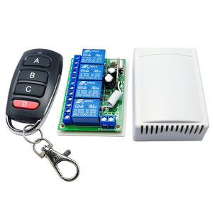 220V AC sans fil RF télécommande commutateur émetteur 4 boutons récepteur 24V domotique LED relais pour Garages portes maisons - Product Image 5