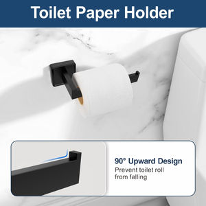 Juego de 5 Accesorios de Baño de Acero Inoxidable para Montar en la Pared, Toallero de Lujo Dorado para Ducha - Product Image 2