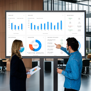 Factory ODM 4K Android 75 Inch <b>Smart</b> Digital Infrared Touch <b>Board</b> 20-Point <b>Whiteboard</b> Teaching LED 86 Inch Screen 65 Inches - Product Image 1