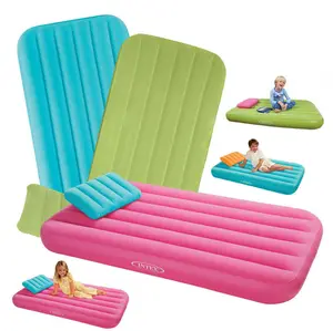 Hot Sale Intex 66801 kids air bed children's inflatable air mattress with pillow three colors