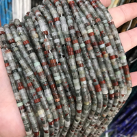 LANGYUE Venta al por mayor de cuentas sueltas naturales espaciadas de ágata de 4*2mm, cuentas de cristal en forma de ábaco para producción de joyería y pulseras