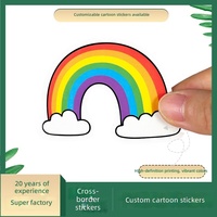 Autocollants personnalisés de prévisions météo dessinés à la main, motifs soleil, pluie, nuage, émoticônes, gribouillis, imperméables, décoratifs, découpés, en pack