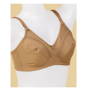 Ensemble soutien-gorge en coton grande taille à couvrance totale, sans armatures, design sans coutures et culotte en coton pour usage quotidien - Product Image 1