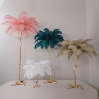 Plumes d'autruche 50-55 cm en gros longues plumes d'autruche roses garniture frange plume d'autruche pour mariage