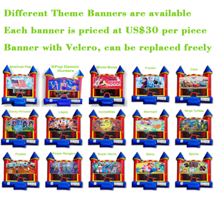 Castillo Inflable Super <span class=keywords><strong>Mario</strong></span> con Pancartas Personalizadas Extraíbles de Velcro, Castillo Inflable con Tobogán, Brincolines Inflables para Fiestas - Product Image 2