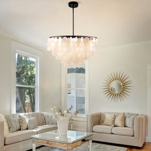 ceiling Light Decorative Modern shell E12 Lighting Modern Round Luxury Pendant Light Chandelier for Living Room - Product Image 4