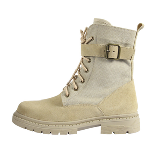 DFD0113 Platform Desert <b>Boots</b> with Buckle Straps Fasten Tie for <b>Pants</b> Cuff Organize - Product Image 1