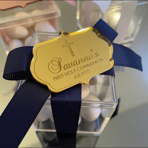 PLACA <span class=keywords><strong>DE</strong></span> ACRÍLICO PERSONALIZADA para Boda, <span class=keywords><strong>Bautizo</strong></span>, Bat Mitzvah, Recién Nacido, Compromiso, Primera Comunión, Decoración - Product Image 2