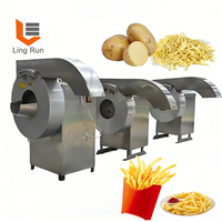 Machine automatique de découpe en lanières pour légumes racines (radis, racine de lotus, manioc) à usage commercial avec lames de 5/8/10 mm