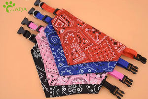 애완동물 용품 애완동물 침 흡수 타월 프린트 조절 가능한 애완견 목걸이 고양이 삼각 스카프 목걸이 강아지 반다나 - Product Image 3