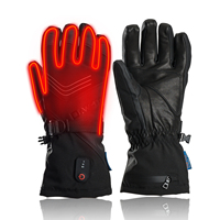 Gants chauffants électriques rechargeables Dr.Warm 7.4v 2200mah, gants chauffants d'hiver imperméables pour le ski, en cuir