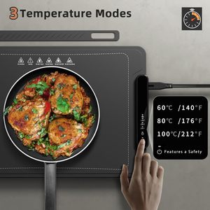 New Arrivals 12V 10000mAh Rechargeable <b>Food</b> <b>Warming</b> Mat Household Cordless Electric <b>Warming</b> Tray for Buffet Camping Party - Product Image 2