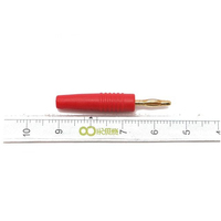 Connecteur audio mâle banane plaqué or 2,0 mm 10A à connexion par soudure, fourni directement par l'usine, pour applications PCB