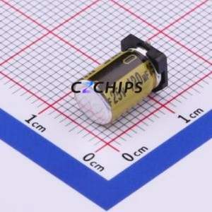 ตัวเก็บประจุอิเล็กโทรไลต์อะลูมิเนียมแบบ SMD รุ่น VKMC1001E121MV, ขนาด D6.3xL10 มม., 120uF, 20%, 25V, 486mA-100kHz - Product Image 1