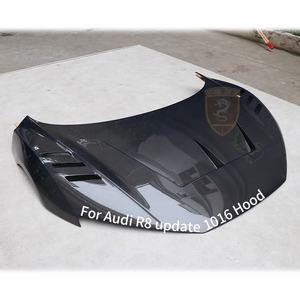 Capot en Fiber de carbone véritable pour <span class=keywords><strong>Audi</strong></span> R8, modèle 1016, pas cher, 3K - Product Image 1