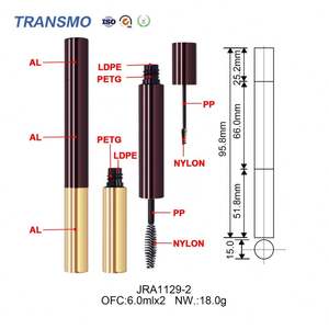 Emballage vide de mascara, logo personnalisé, flacon de sérum pour cils double, flacons de mascara en métal double face - Product Image 2