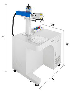 เครื่องแกะสลัก/ทำเครื่องหมายด้วยเลเซอร์ไฟเบอร์ CNC รุ่น Vevor 2024 สีขาวขนาดเล็ก 30 วัตต์ แบบตู้ รองรับไฟล์ DXF/PLT สำหรับ Airpods/ป้ายห้อยคอ/ดินสอ/ลูกบอล - Product Image 3