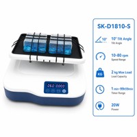 Agitateur Mélangeur Numérique 3D à Inclinaison de 10 Degrés, Vitesse Variable 80 tr/min, Charge de 2 kg avec Sangles, pour Laboratoire Scientifique et Clinique