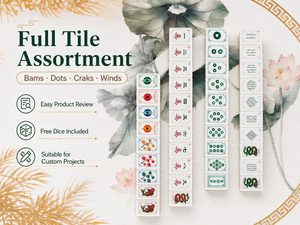 Jeu de Mahjong Personnalisé avec Logo, 160 Tuiles, Motif Fleur de Cerisier, en Acrylique Lucite, OEM ODM Marque Privée, Règles NMJL, Professionnel - Product Image 3