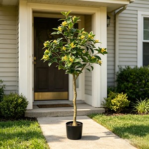 Fragrant-looking artificial <b>sweet</b> osmanthus branch with clustered tiny blooms for moon festival & tea table decor - Product Image 6