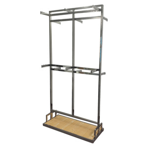 Expositor de <span class=keywords><strong>Ropa</strong></span> Moderno de Acero Inoxidable Personalizado, Estante para Colgar <span class=keywords><strong>Ropa</strong></span> de Supermercado, Doble Capa, Multicapa, Independiente - Product Image 4