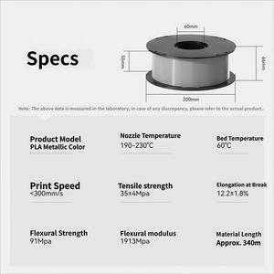 OEM <b>3D</b> <b>Printer</b> PLA Filament Metal Color 1.75mm High Dimensional Accuracy <b>3D</b> Printing Material - Product Image 6