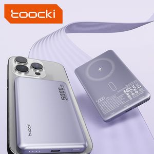 Banco de Energía Magnético Toocki de 5000 mAh con Carga y Descarga Simultánea y Amplia Compatibilidad, Sin Bloqueo de Lente para Uso en Movimiento - Product Image 1