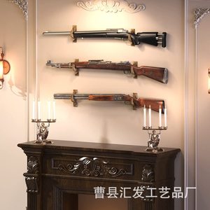 Support mural en bois pour armes à feu, organisateur de rangement pour fusils et carabines, durable, multi-usages, pour la maison - Product Image 4