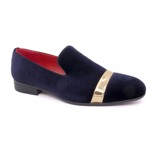 Men's <strong>Velvet</strong> <strong>Embroidered</strong> Suede PU Slippers Light Anti-Slippery Flat Slip-On <strong>Loafers</strong> Shoes for Wedding for Spring and Autumn - Product Image 4