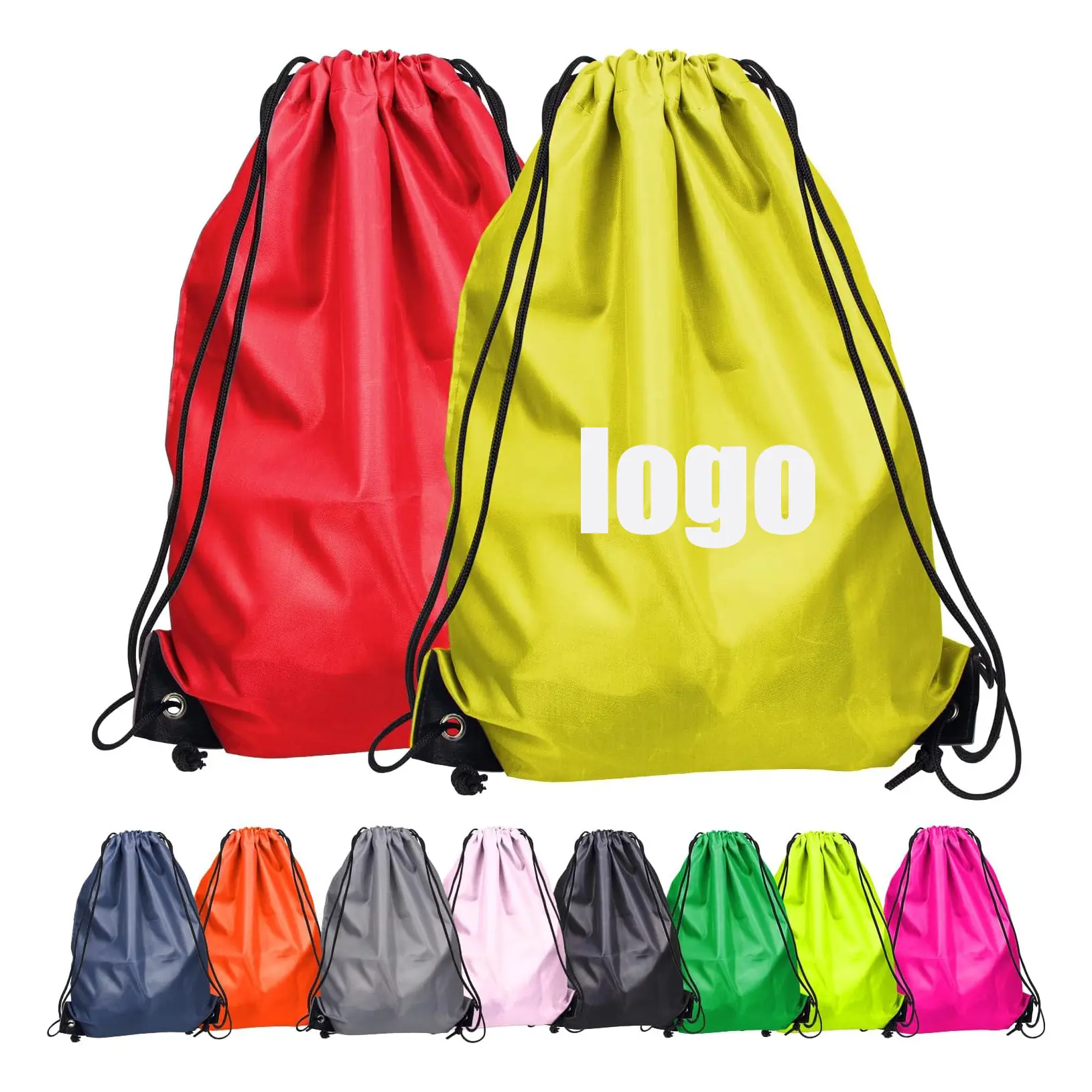 Diy Gym Trip Outdoor Running Bike Recycled One-Shoulder Colorful Nylon Basketball Drawstring Backpack