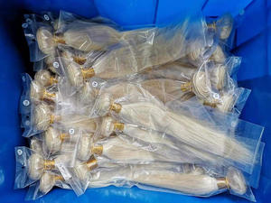 Tissage bresilienne cheveux humain vierg en <span class=keywords><strong>gros</strong></span> miel rubia cutícula alineada pelo mechones <span class=keywords><strong>peruano</strong></span> extensión del cabello 613 humano - Product Image 4