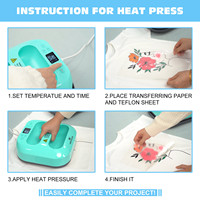 Presse à chaud artisanale Machine de sublimation Presse à chaud pour t-shirt Mini presse à chaud manuelle tenue dans la main